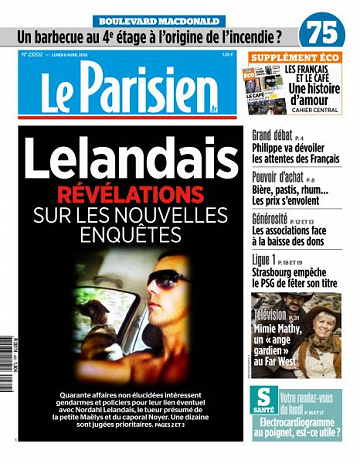 Le Parisien du Lundi 8 Avril 2019