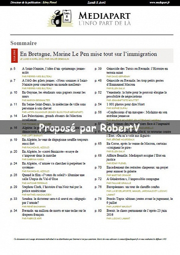 Mediapart - Lundi 8 Avril 2019