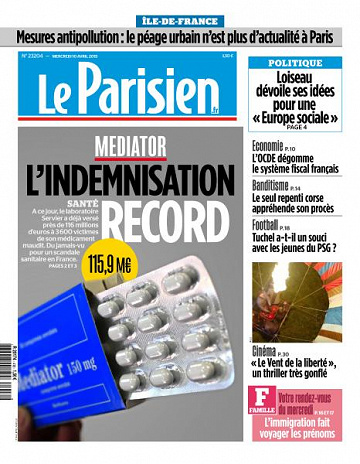 Le Parisien du Mercredi 10 Avril 2019