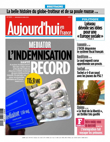 Aujourd’hui en France du Mercredi 10 Avril 2019