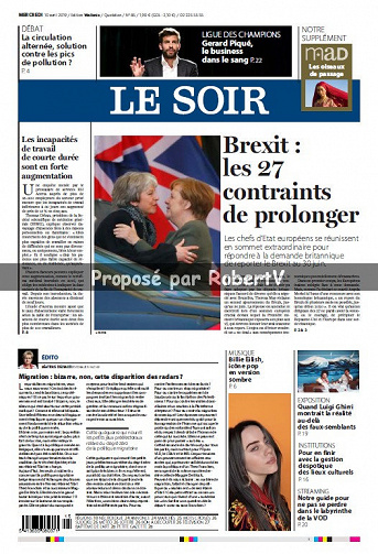 Le Soir - Mercredi 10 Avril 2019