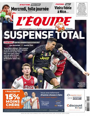 L’equipe du Jeudi 11 Avril 2019