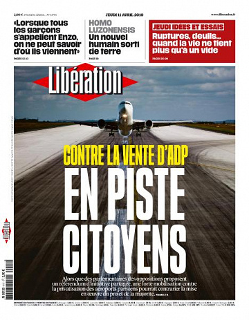 Libération du Jeudi 11 Avril 2019