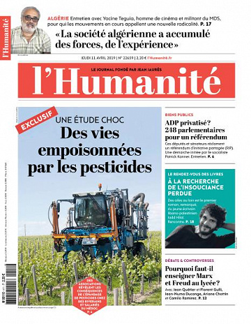 L’Humanite du Jeudi 11 Avril 2019