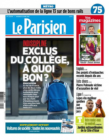 Le Parisien du Vendredi 12 Avril 2019