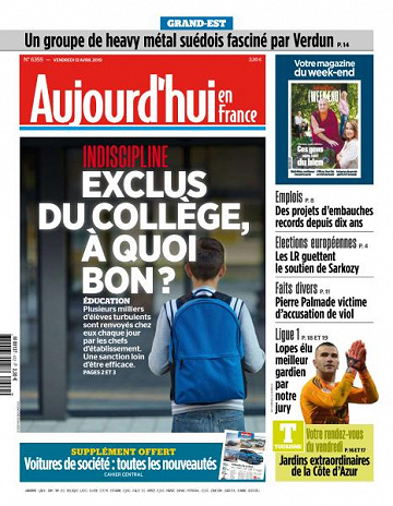 Aujourd’hui en France du Vendredi 12 Avril 2019