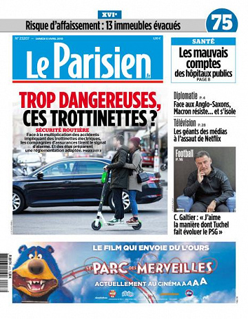 Le Parisien du Samedi 13 Avril 2019