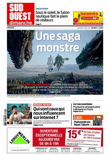 Sud Ouest Dimanche - 14 Avril 2019