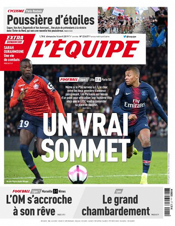 L’equipe du Dimanche 14 Avril 2019