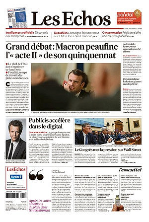Les Echos du Lundi 15 Avril 2019