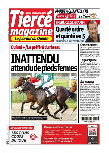 Tiercé Magazine - Lundi 15 Avril 2019