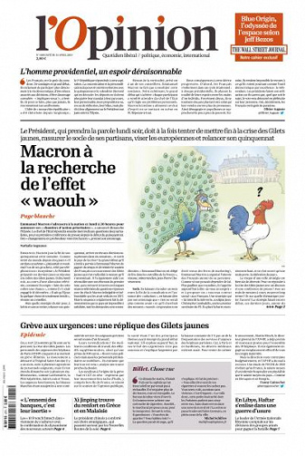 L’Opinion du Lundi 15 Avril 2019