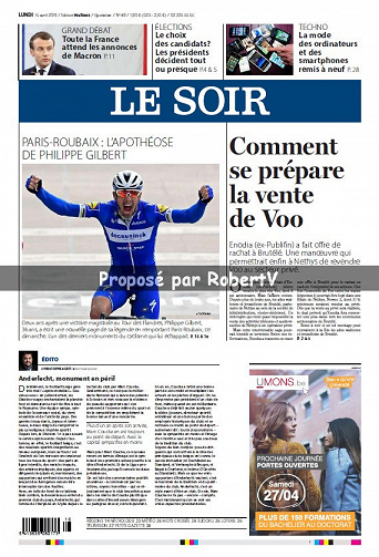 Le Soir - Lundi 15 Avril 2019