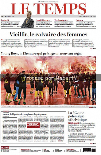 Le Temps - Lundi 15 Avril 2019