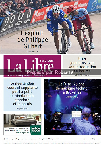 La Libre Belgique - Lundi 15 Avril 2019
