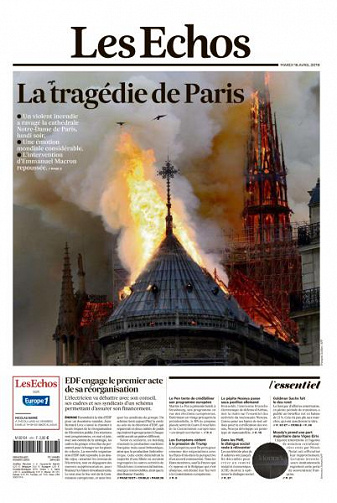 Les Echos du Mardi 16 Avril 2019