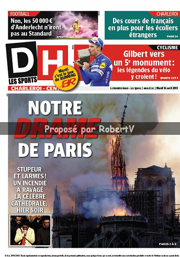 La Dernière Heure (3 éditions) - Mardi 16 Avril 2019