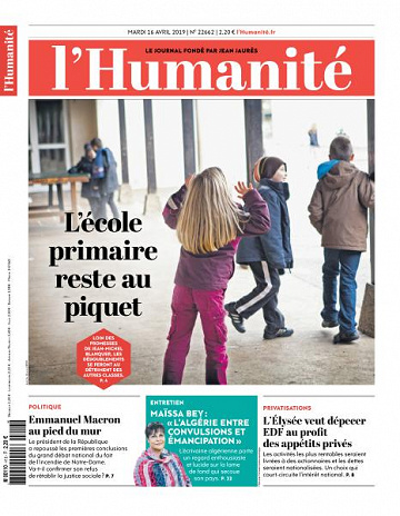 L’Humanite du Mardi 16 Avril 2019