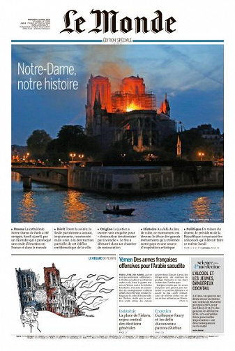 Le Monde du Mercredi 17 Avril 2019