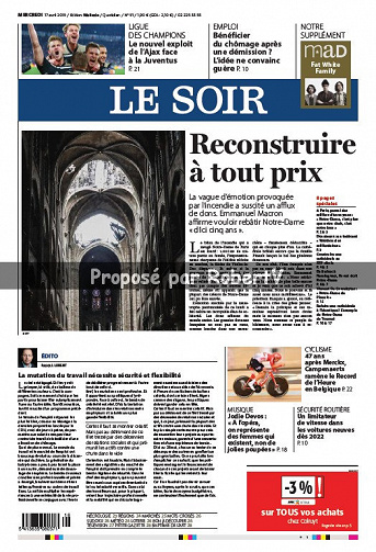 Le Soir - Mercredi 17 Avril 2019