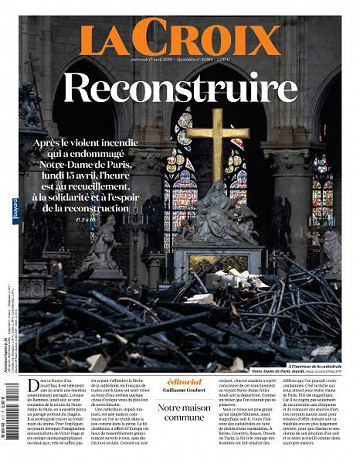 La Croix du Mercredi 17 Avril 2019