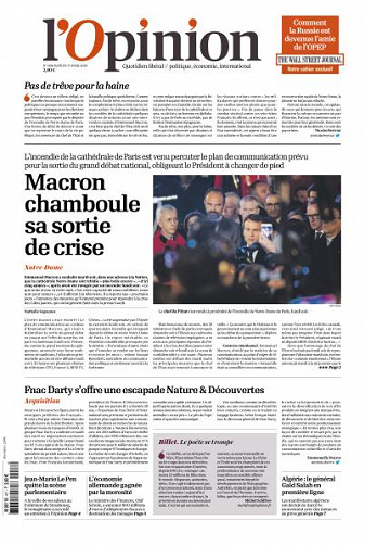L’Opinion du Mercredi 17 Avril 2019