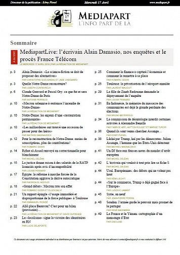 Mediapart - Mercredi 17 Avril 2019 (édition du soir)