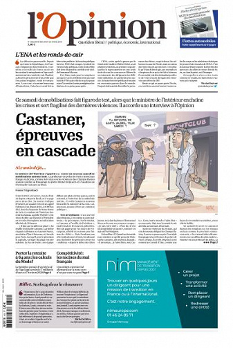 L’Opinion du Vendredi 19 et Samedi 20 Avril 2019