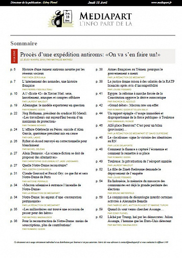 Mediapart - Jeudi 18 Avril 2019