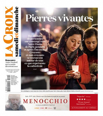 La Croix du Samedi 20 et Dimanche 21 Avril 2019