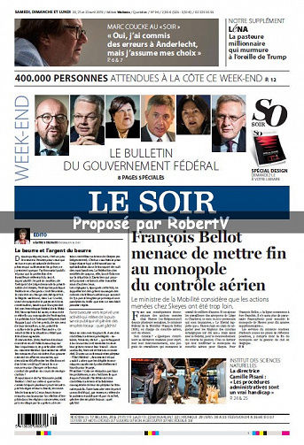 Le Soir - Samedi 20 - Lundi 22 Avril 2019
