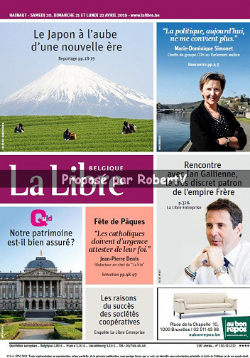 La Libre Belgique - Samedi 20 - Lundi 22 Avril 2019