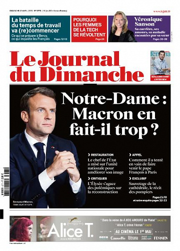 Le Journal du Dimanche - 21 Avril 2019