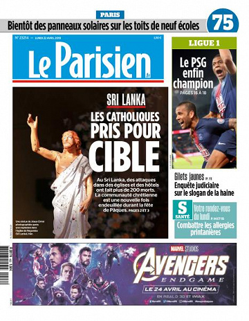 Le Parisien du Lundi 22 Avril 2019