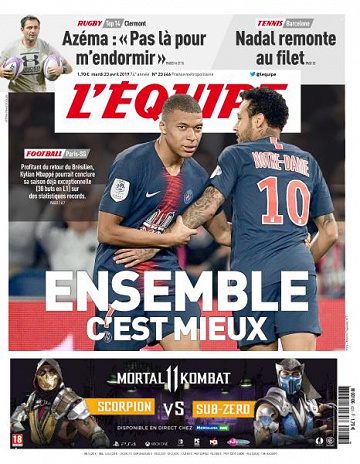 L’equipe du Mardi 23 Avril 2019