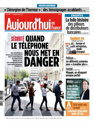 Aujourd’hui en France du Mardi 23 Avril 2019