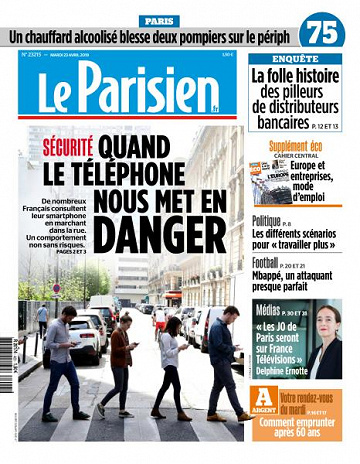 Le Parisien du Mardi 23 Avril 2019