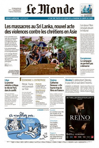Le Monde du Mercredi 24 Avril 2019