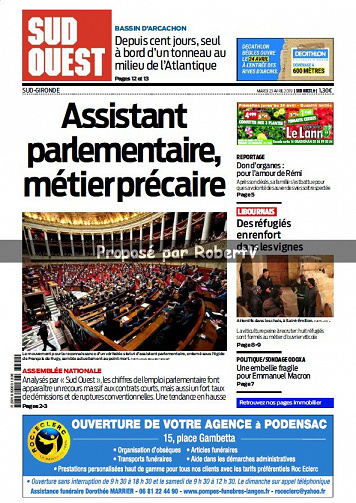 Sud Ouest Sud-Gironde - Mardi 23 Avril 2019