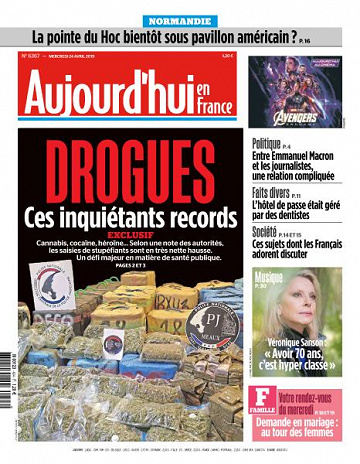 Aujourd’hui en France du Mercredi 24 Avril 2019