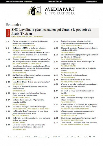 Mediapart - Mercredi 24 Avril 2019