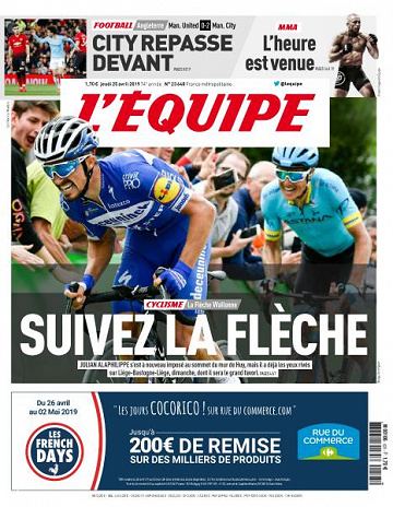 L’equipe du Jeudi 25 Avril 2019