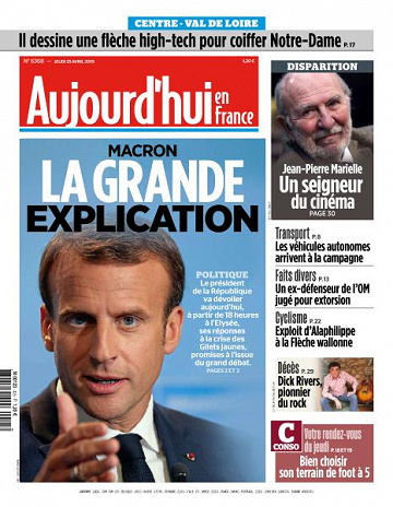 Aujourd’hui en France du Jeudi 25 Avril 2019