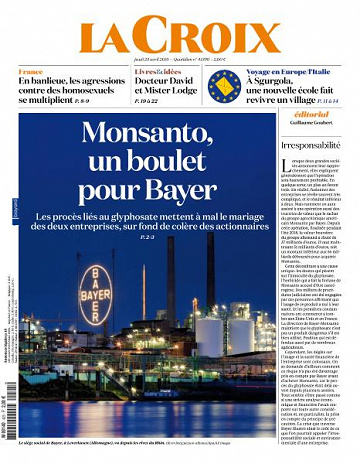 La Croix du Jeudi 25 Avril 2019