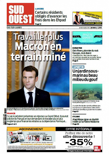 Sud Ouest Dax Sud-Landes - Jeudi 25 Avril 2019