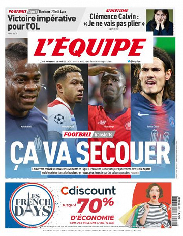 L’equipe du Vendredi 26 Avril 2019