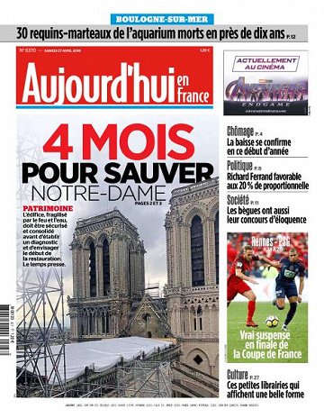 Aujourd’hui en France du Samedi 27 Avril 2019