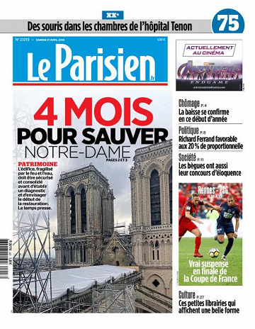 Le Parisien du Samedi 27 Avril 2019
