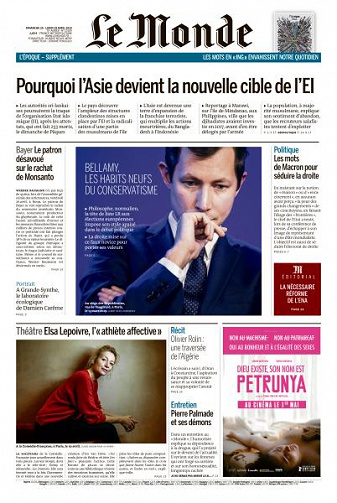 Le Monde du Dimanche 28 et Lundi 29 Avril 2019