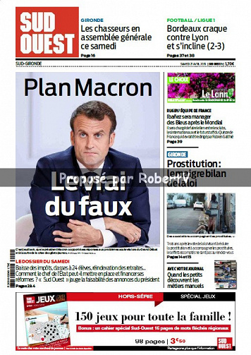 Sud Ouest Sud-Gironde - Samedi 27 Avril 2019